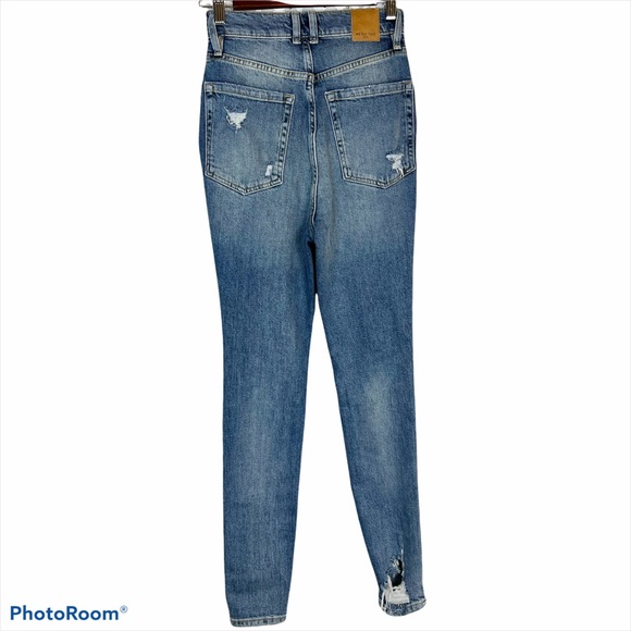 NWT Free People Blue Phoenix High Rise Ripped Skinny Jeans